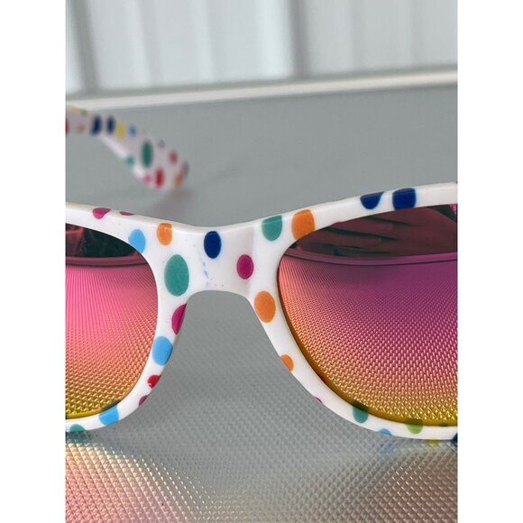 Kreedom Polarized Sunglasses Multicolor Polka Dot Frame UV Protection Modern NEW - Picture 2 of 6
